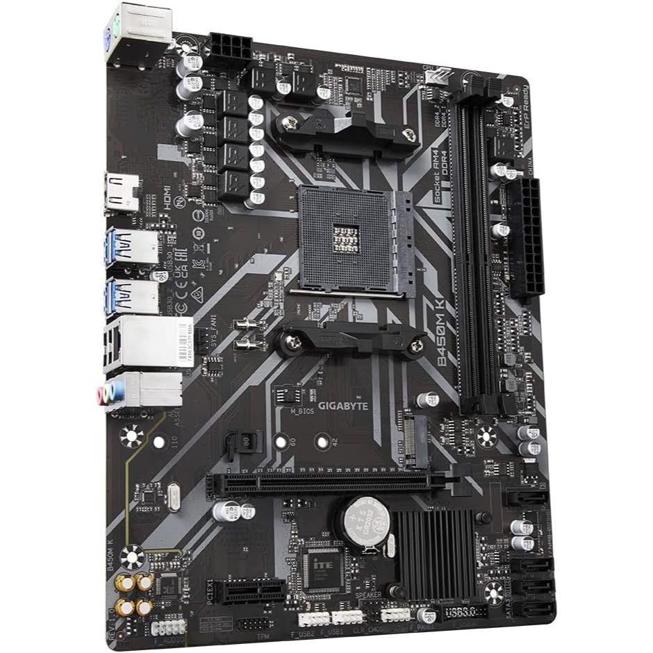 Gigabyte Motherboard B450M K AM4 Micro ATX Gigabyte Motherboard B450M K AM4 Micro ATX